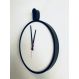 Relogio Short Strip Preto Alça Preta Mostrador Branco 40 cm