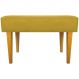 Puff Decorativo Para Sala Charme Suede Amarelo Pé Castanho - Clique E Decore