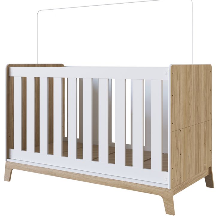 Berço Mini Cama 3 Em 1 Com Colchao FM011 Branco Comm