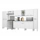 Cozinha Compacta Multimóveis Xangai Blues FG3155 com Armário e Balcão Branca