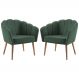 Kit 2 Poltronas Decorativas Pes Tauari 7049 Veludo Verde Dmobiliario