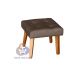 Puff Banqueta Decorativa Glamour Dubai Com Pés Quadrado Marrom