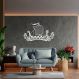 Quadro Escultura Drakkar Viking 150x93 Branco