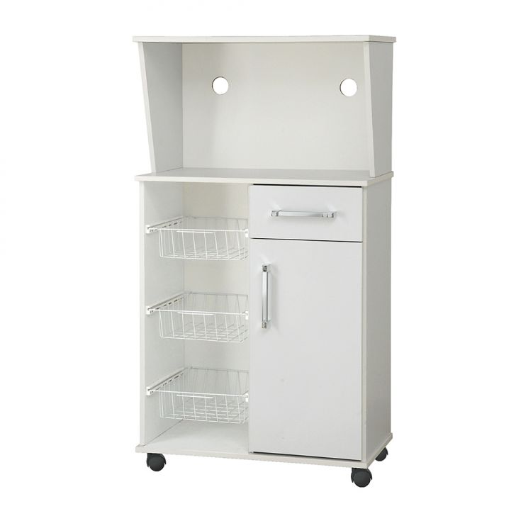 Gabinete de Cozinha com Fruteira Pérola 1 Porta 1 Gaveta Branco
