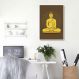 Quadro Buda Meditando 43x30 Filete Branco