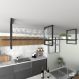 Prateleira Industrial Suspensa Teto Cozinha pratileira prateleira mdf nicho industrial nichos para cozinha nichos