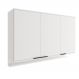 Armário Aéreo de Cozinha Miami 1200mm 3 Portas c Porta Temperos Carraro Branco