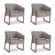 Conjunto com 4 Poltronas Air Cimento