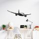 Quadro Escultura Avião Planando 200x61 Preto