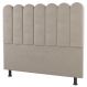 Cabeceira Cama Box Solteiro Lana 90cm Suede Bege - Desk Design