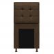 Cabeceira Copenhague 100 cm Solteiro Suede Marrom - Amarena Móveis