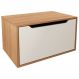 Balcao Gabinete 60 cm 1 Porta Basculante BN3646 Amendoa Branco Tecno Mobili