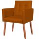Cadeira Poltrona Conforto Corino Para Escritório Sala Luxo MOBLAN decor