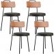 Kit 04 Cadeiras Decorativas Estofada Sala Jantar Barcelona L02 Couríssimo Camel Linho Chumbo - Lyam