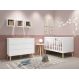 Jogo de Quarto para Bebê Théo New Branco Fosco com Natural - MoveisAqui