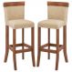 Kit 2 Banquetas Decorativas Sala de Jantar Milena Linho Bege G42 - Gran Belo