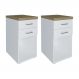 Conjunto de Gaveteiros York Olmo Branco
