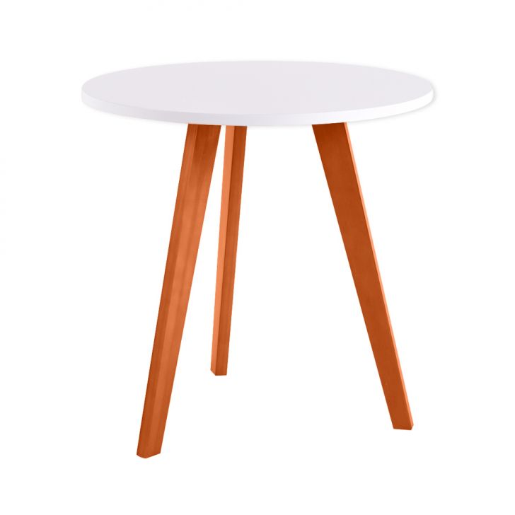 Mesa Lateral Baixa Tóquio Branca e Castanho