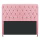 Cabeceira Estofada Cristal 195 cm King Size Com Capitonê Suede Rosa Bebê - Amarena Móveis