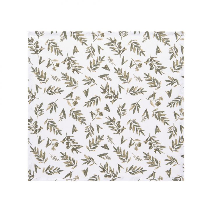 Kit com 4 Guardanapos Home Estampado Azeitona