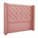 Cabeceira Decorativa King Size 2,19M Loewe Veludo Rosa G63 - Gran Belo