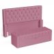 Cabeceira e Calçadeira Báu Queen Size Atena 160cm Capitonê Suede Rosa - Desk Design