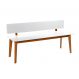 Banco | Banqueta para Sala de Jantar Tóquio Castanho e Branco
