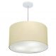 Pendente Cilíndrico Md-4250 Cúpula em Tecido 45x30cm Algodão Crú - Bivolt