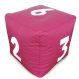 Puff Infantil Dado Grande em Rosa com Números Brancos