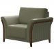 Poltrona Decorativa Base Em Madeira Royalle TCE 1026 Moll