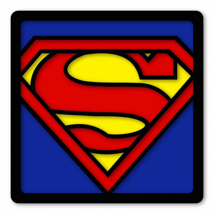 Quadro Decorativo Superman Azul