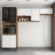 Armário de Cozinha Modulada Compacta 260cm 3 Pçs Multimóveis CR20471 Amêndola/Branco