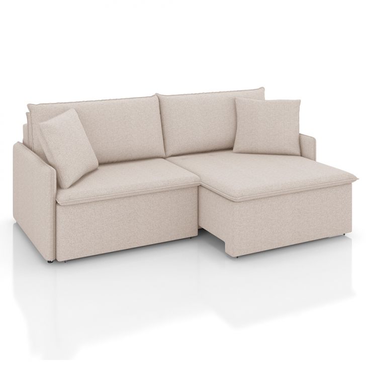 Sofá 3 Lugares Retrátil E Reclinável Stilo Linho Cru 234 Cm