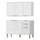Armario E Balcao Pia 120 cm GLOR ABGL24 Branco Neve MXM