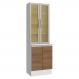 Kit Balcão + Cristaleira 60 cm Branco/Rustic/Crema Smart 100% MDF Madesa