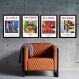 Kit 4 Quadros Vintage Posters Matisse 24x18cm - com vidro