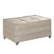 Puff Cama Solteiro Dobravel Com Rodízios Lindecor cor Marfim