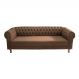Sofá Chester Field Duque Suede Marrom Sala/Recepção