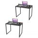 Kit 2 Mesas de Escritório Office 90cm Estilo Industrial Prisma C08 Preto Onix - Mpozenato