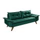 Sofa 3 Lugares Bariloche Retro Essencial Estofados Verde