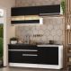 Armário de Cozinha Completa 200cm Branco/Preto Glamy Madesa 07