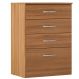 Cômoda para Quarto 4 Gavetas Estrela Amêndola