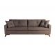 Image of Sofá 3 Lugares Viena Veludo Marrom 210 cm SO964UP44XTVMOB