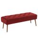 Banco | Banqueta estofado Rubi 1,20m Suede Vermelho - Inova Decor