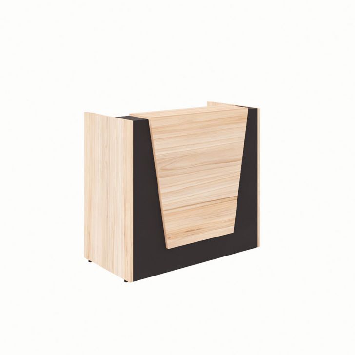 Balcão de Atendimento Recepção Calvi e Preto 120 cm