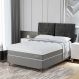 Cama Box Casal com Colchão Sublime Mola Ensacada e Espuma Viscoelástica (32x138x188) Cinza e Branco