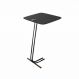 Mesa de Apoio para Sofá Preto com Base em Metal Preto