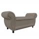 Recamier com Baú Grécia 195 cm Namoradeira Calçadeira Suede Marrom Rato D'Rossi