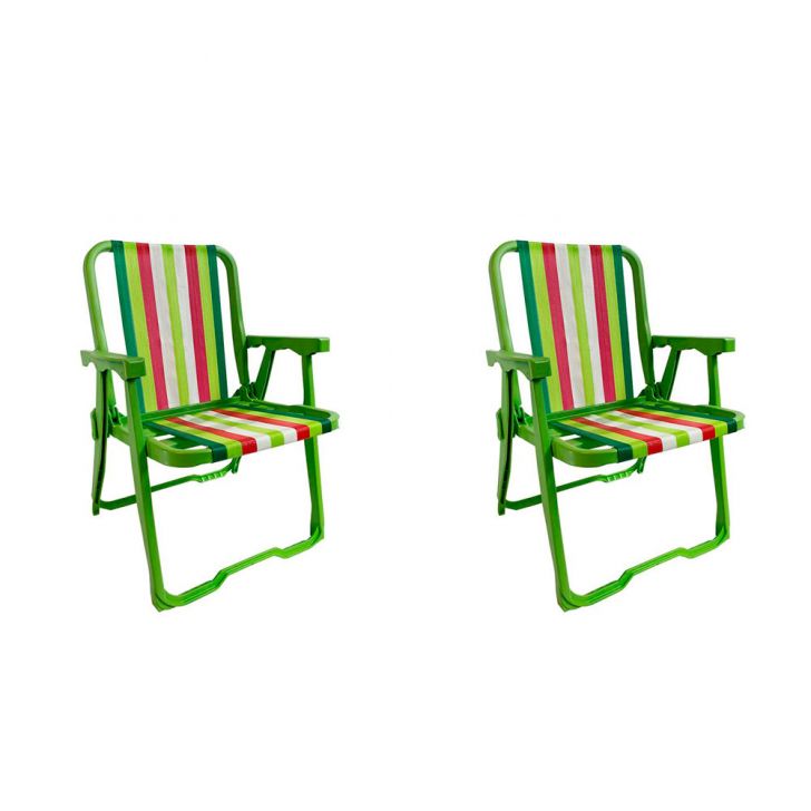 Conjunto com 2 Cadeiras de Praia Peruíbe Verde