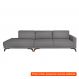 [OUTLET] Sofá 6 Lugares Henry com Chaise Esquerdo Veludo Cinza